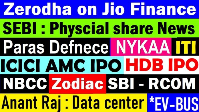 Zerodha, Jio Finance, Anant Raj Data Centers, and ICICI AMC: Latest IPO Stock Market Updates